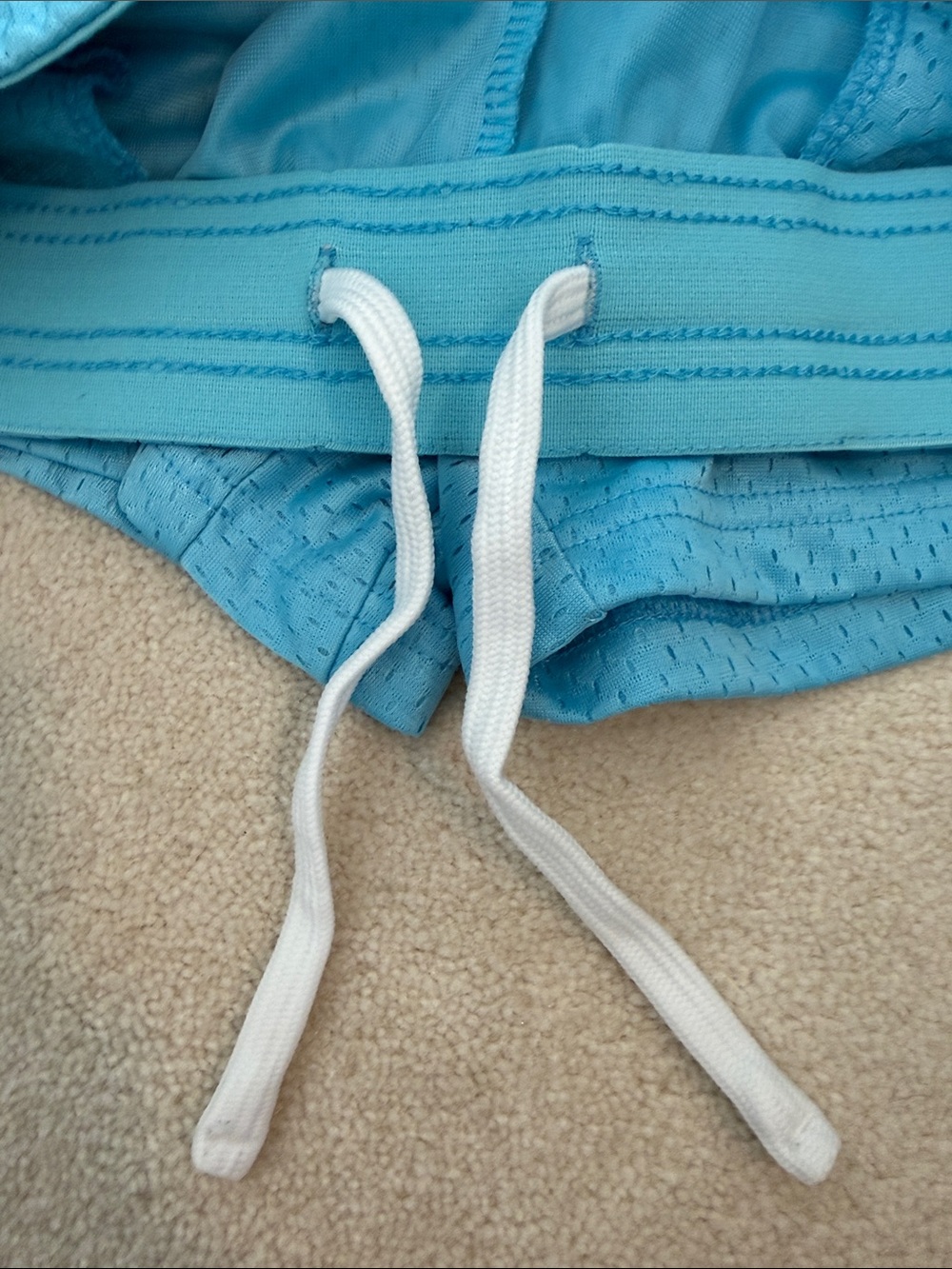 Girls' Athletic Mesh Shorts, bundle of 4 — Light Blue, Lavender, Black, Hot Pink - Picture 4 of 5